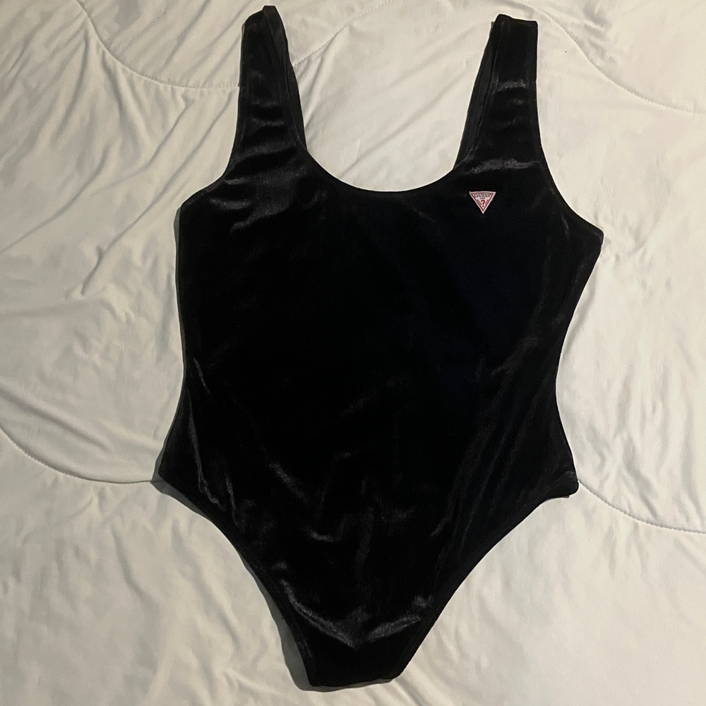 Guess Black Velvet Top - thong. US XS
